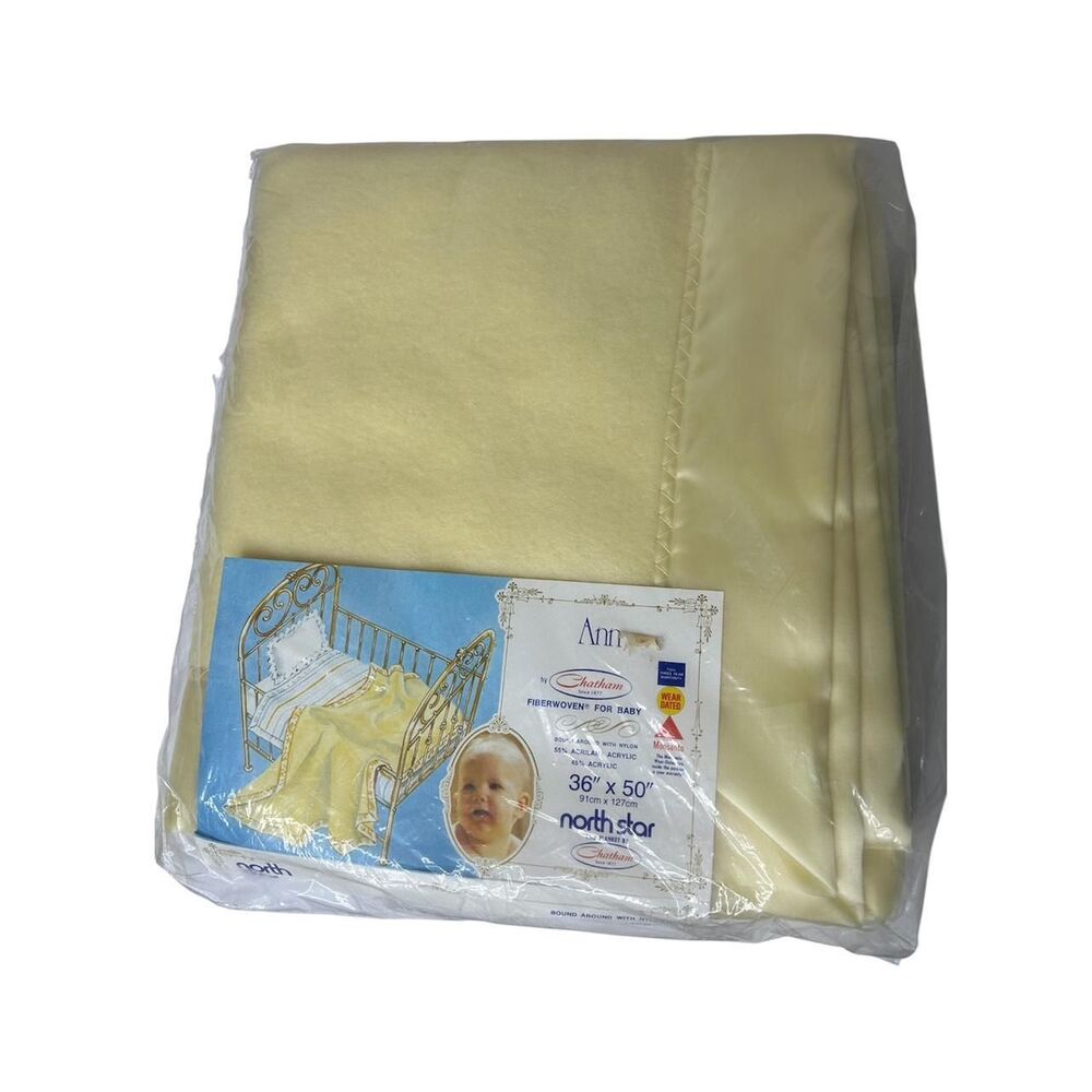 Chatham North Star Fiberwoven baby blanket in yellow